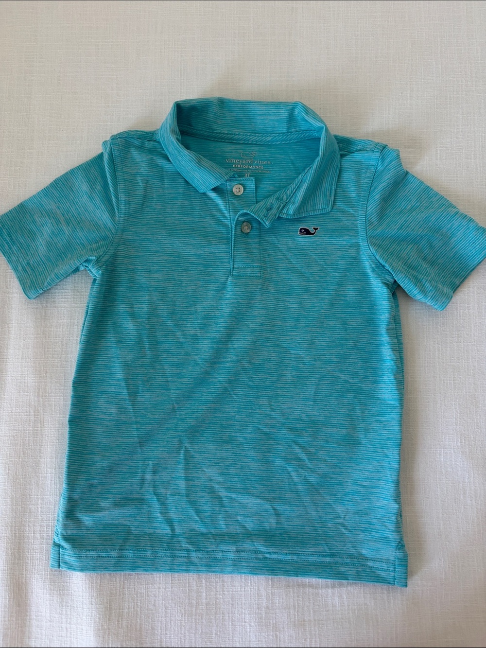 Vineyard Vines Boys' Turquoise Heather Polo